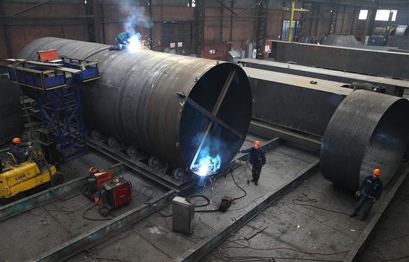 Sponge iron rotary kiln project installation site