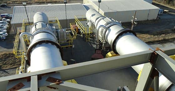 Rotary kiln construction site