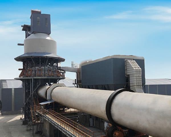 Rotary kiln construction site in Hebei